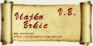 Vlajko Brkić vizit kartica